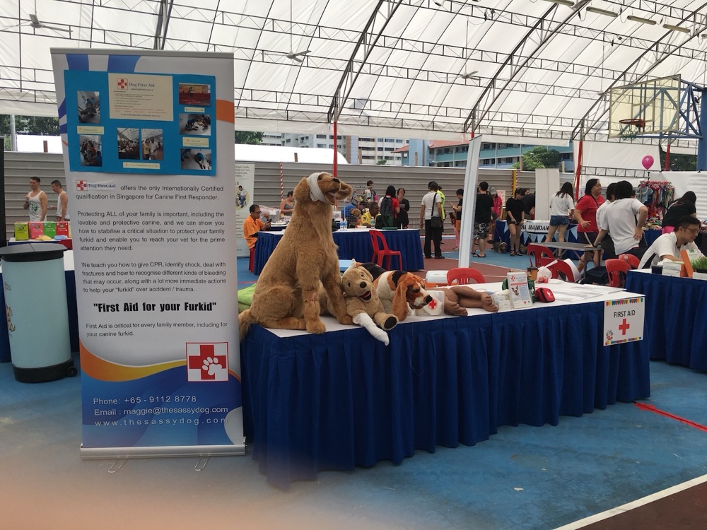 Dog CPR demonstration by Dog First Aid at the Nee Soon GRC Pet Fiesta, March 2017