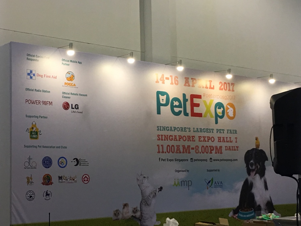 Dog First Aid’s Canine First Responder team at Pet Expo Singapore, April 2017