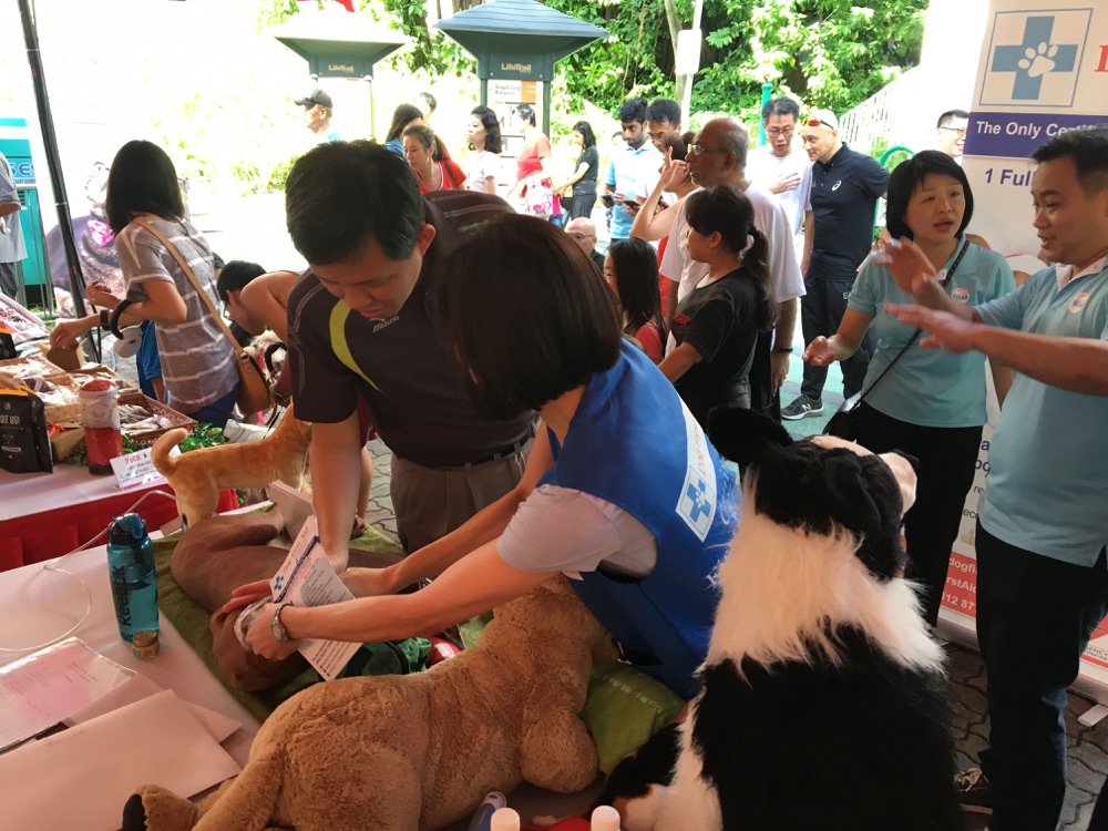 Dog First Aid’s talk and demonstration at Paws & Furs, Tanjong Pagar GRC & Radin Mas SMC, December 2017