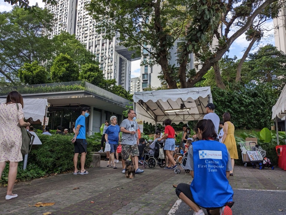 Dog First Aid’s Canine First Responder team at Paws & Furs 2022, Tanjong Pagar GRC & Radin Mas SMC