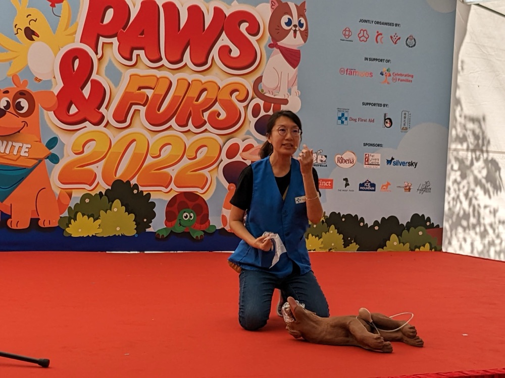 Dog First Aid’s Canine First Responder team at Paws & Furs 2022, Tanjong Pagar GRC & Radin Mas SMC