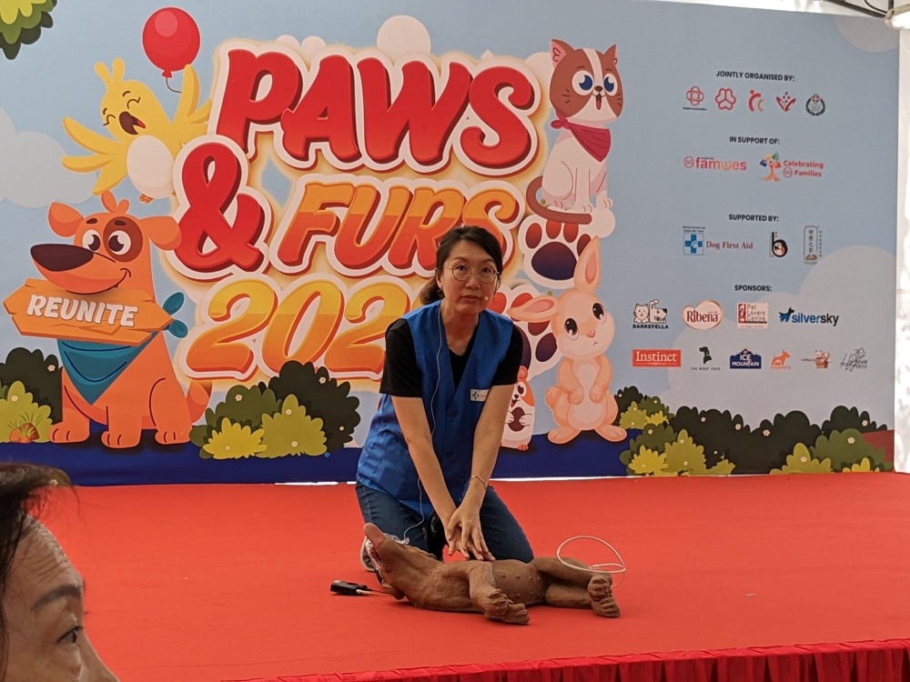Dog First Aid’s Canine First Responder team at Paws & Furs 2022, Tanjong Pagar GRC & Radin Mas SMC