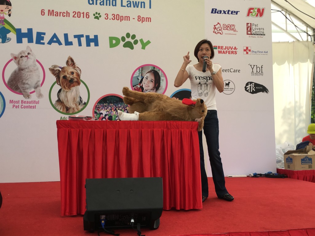 Dog First Aid’s talk at Pawfect Health Day by NKF, Bishan–Ang Mo Kio Park, March 2016