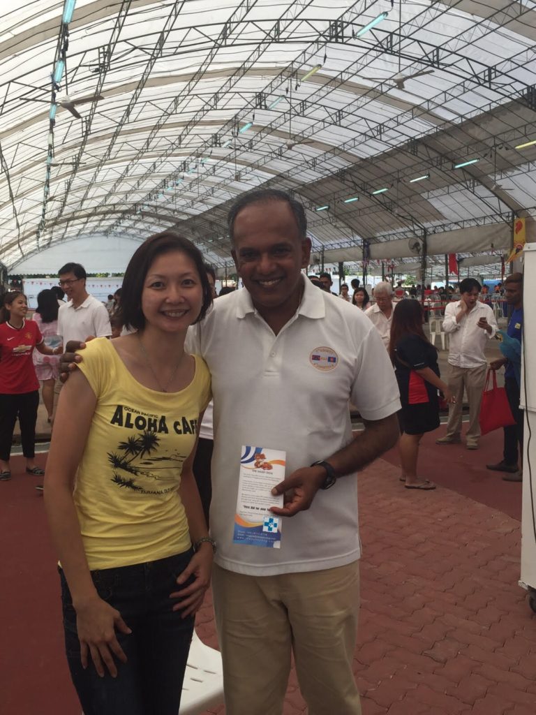 Minister K. Shanmugam with Dog First Aid at the Nee Soon GRC Pets Fiesta